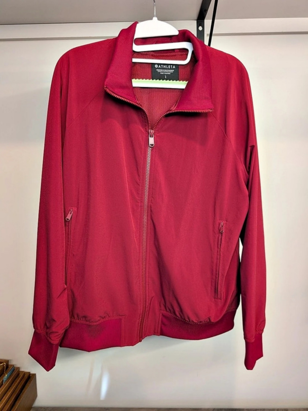 Athleta Brooklyn Bomber Jacket Women's Full-Zip Red Large